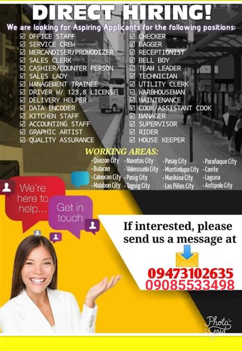 Urgent Hiring Work, Jobs in Parañaque .